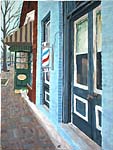 realism, realistic painting blue barber, madison