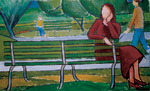 figurative painting, the park