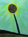 sunflower landscape painting