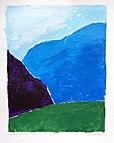 dark hill landscape painting
