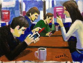coffee shop painting
