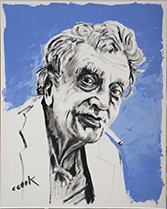 kurt vonnegut portrait painting